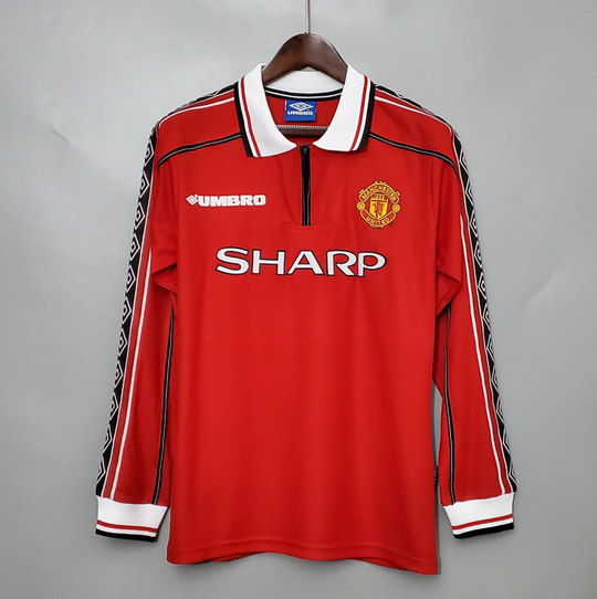 Manchester United 1998 - 1999 Hemmatröja långärmad