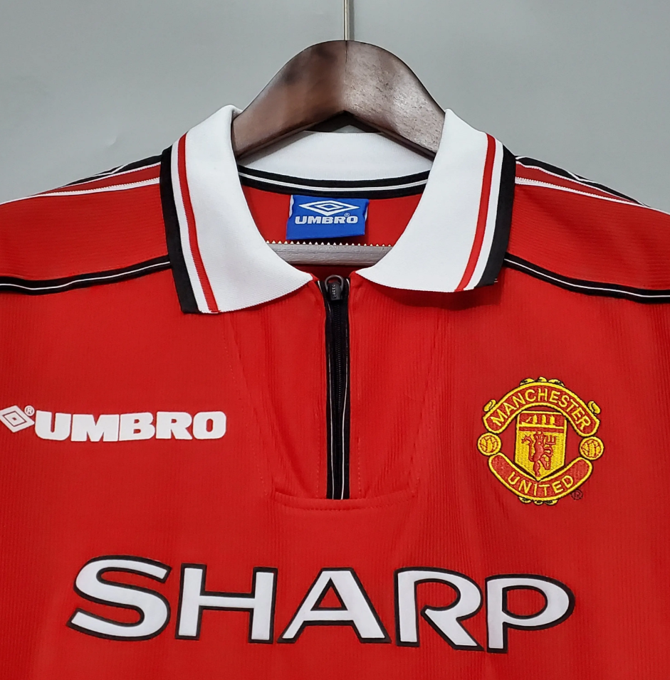 Manchester United 1998 - 1999 Hemmatröja långärmad